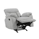 Jules Gray Rocker Reclining Chair from Homelegance - Luna Furniture