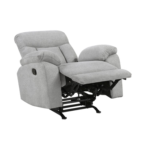Jules Gray Rocker Reclining Chair from Homelegance - Luna Furniture