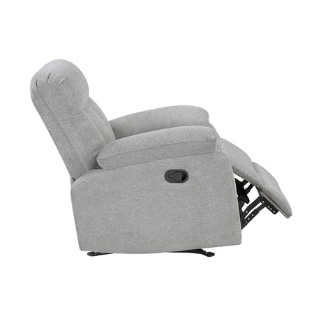 Jules Gray Rocker Reclining Chair from Homelegance - Luna Furniture