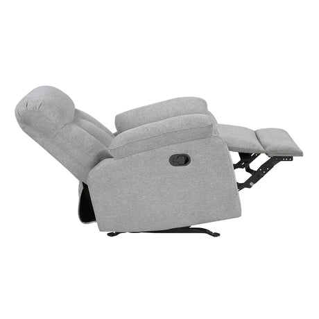 Jules Gray Rocker Reclining Chair from Homelegance - Luna Furniture