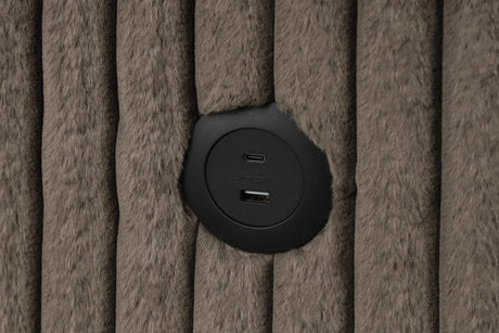 July Mocha Double Storage Chaise Sectional with Pull Out Bed from Happy Homes - Luna Furniture