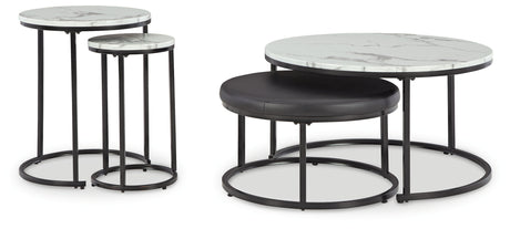 Jusmour Black/White Table (Set of 4) from Ashley - Luna Furniture