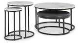 Jusmour Black/White Table (Set of 4) from Ashley - Luna Furniture