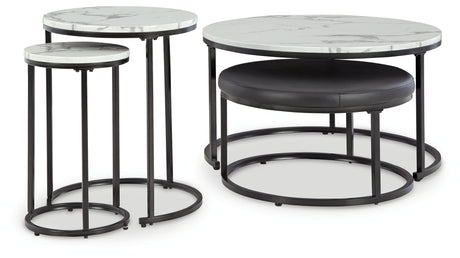 Jusmour Black/White Table (Set of 4) from Ashley - Luna Furniture