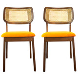 Kaden Orange Velvet Dining Chair (Set Of 2) from Ashcroft Furniture - Luna Furniture