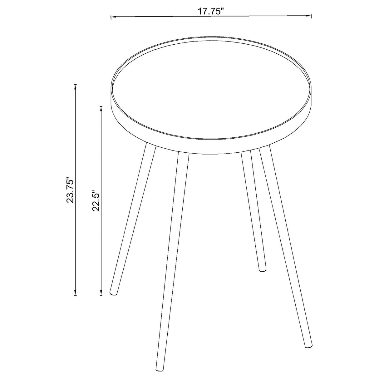 Kaelyn Gold 3-Piece Round Coffee and End Table Set from Coaster - Luna Furniture