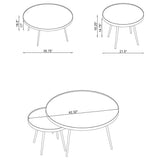 Kaelyn Gold 3-Piece Round Coffee and End Table Set from Coaster - Luna Furniture