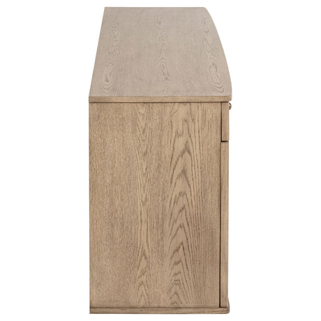 Kailani Beige Oak 10-Piece Wood Dining Set with Sideboard from Coaster - Luna Furniture