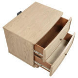 Kailani Beige Oak 2-Drawer Nightstand from Coaster - Luna Furniture