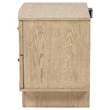 Kailani Beige Oak 2-Drawer Nightstand from Coaster - Luna Furniture