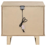 Kailani Beige Oak 2-Drawer Nightstand from Coaster - Luna Furniture