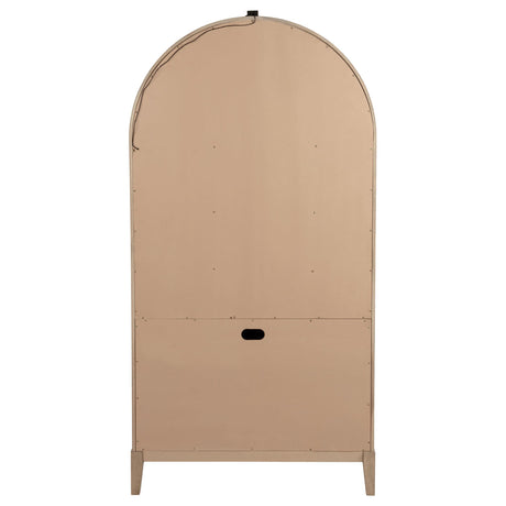 Kailani Beige Oak 4-Door Cane Dining Vitrine Display Cabinet from Coaster - Luna Furniture