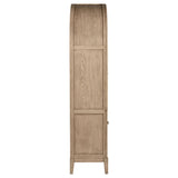 Kailani Beige Oak 4-Door Cane Dining Vitrine Display Cabinet from Coaster - Luna Furniture
