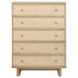 Kailani Beige Oak 5-Drawer Chest from Coaster - Luna Furniture