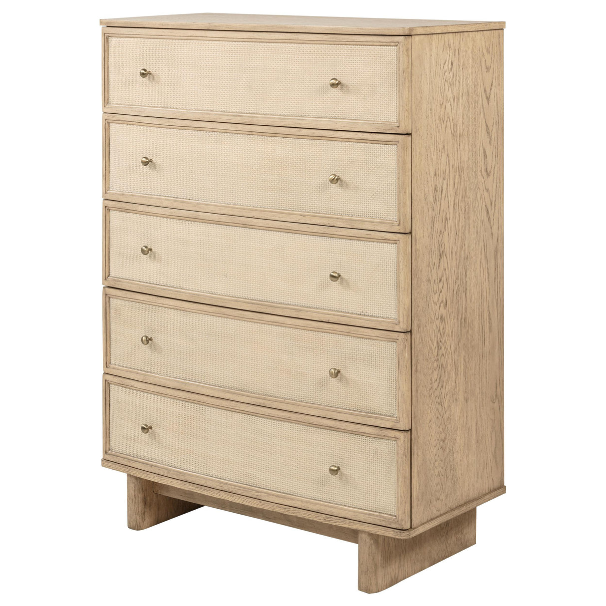 Kailani Beige Oak 5-Drawer Chest from Coaster - Luna Furniture