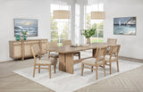 Kailani Beige Oak 7-Piece Rectangular Wood Dining Table Set from Coaster - Luna Furniture