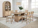 Kailani Beige Oak 7-Piece Wood Counter Height Dining Set from Coaster - Luna Furniture