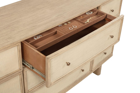 Kailani Beige Oak 9-Drawer Dresser from Coaster - Luna Furniture