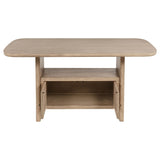 Kailani Beige Oak Cane Counter Height Storage Dining Table from Coaster - Luna Furniture