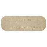 Kailani Beige Oak Coastal Sofa Console Table with Shelf from Coaster - Luna Furniture