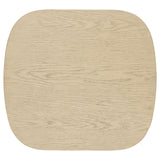 Kailani Beige Oak Coastal Square End Side Table with Shelf from Coaster - Luna Furniture