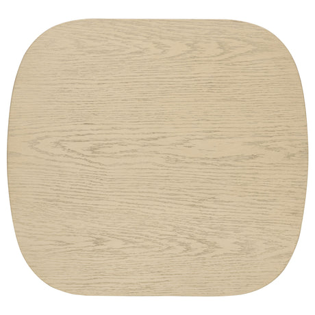 Kailani Beige Oak Coastal Square End Side Table with Shelf from Coaster - Luna Furniture