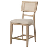 Kailani Beige Oak Radio Weave Cane Counter Dining Side Chair, Set of 2 from Coaster - Luna Furniture