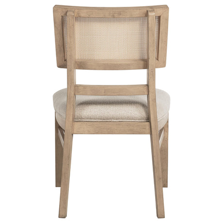 Kailani Beige Oak Radio Weave Cane Dining Side Chair, Set of 2 from Coaster - Luna Furniture