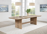 Kailani Beige Oak Rectangular Wood Dining Table from Coaster - Luna Furniture