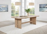 Kailani Beige Oak Rectangular Wood Dining Table from Coaster - Luna Furniture