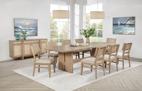Kailani Beige Oak Rectangular Wood Dining Table from Coaster - Luna Furniture