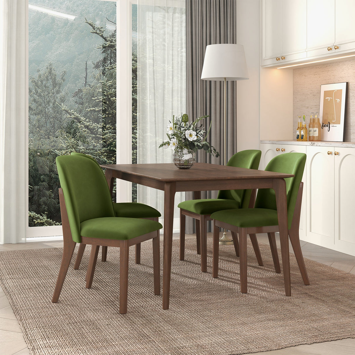 Kaitlyn Green Velvet Dining Chair (Set Of 2) from Ashcroft Furniture - Luna Furniture