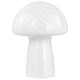 Kanaby White Mushroom Shaped Glass Bedside Table Lamp from Coaster - Luna Furniture