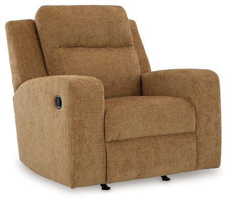 Kanlow Honey Recliner from Ashley - Luna Furniture