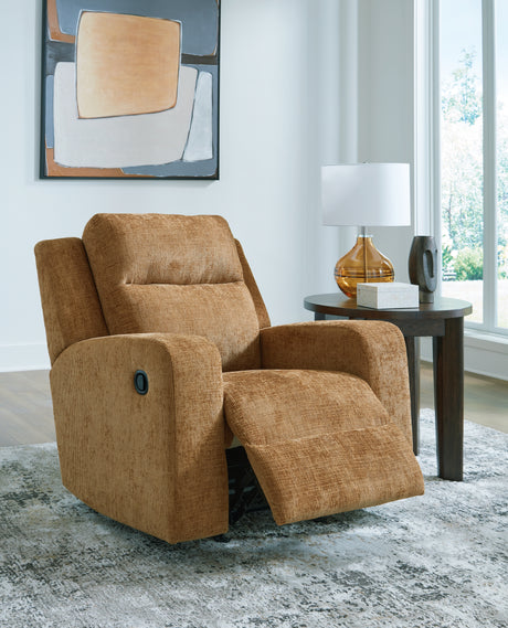 Kanlow Honey Recliner from Ashley - Luna Furniture