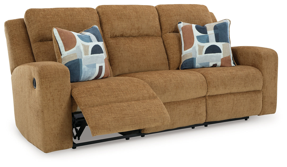 Kanlow Honey Reclining Sofa from Ashley - Luna Furniture