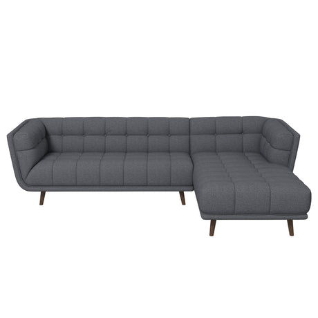 Kano Ash Gray Fabric RAF Chaise Sectional from Midinmod - Luna Furniture