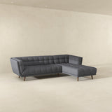 Kano Ash Gray Fabric RAF Chaise Sectional from Ashcroft Furniture - Luna Furniture
