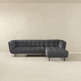 Kano Ash Gray Fabric RAF Chaise Sectional from Ashcroft Furniture - Luna Furniture