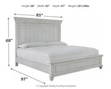 Kanwyn King Panel Bed with Dresser in Whitewash from Ashley - Luna Furniture