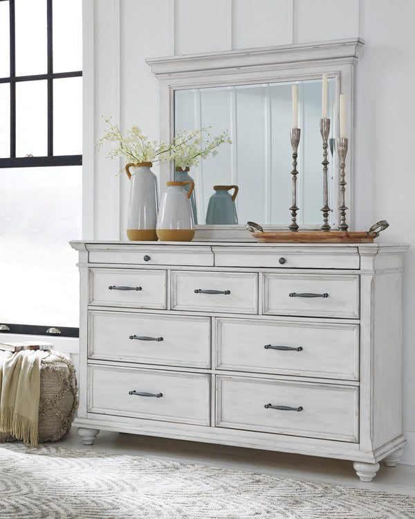 Kanwyn Whitewash Bedroom Mirror (Mirror Only)