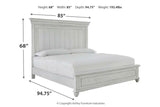 Kanwyn Whitewash California King Panel Bed from Ashley - Luna Furniture