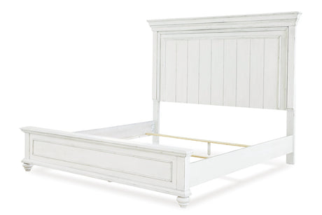 Kanwyn Whitewash California King Panel Bed from Ashley - Luna Furniture