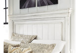 Kanwyn Whitewash California King Panel Bed with Storage Bench from Ashley - Luna Furniture