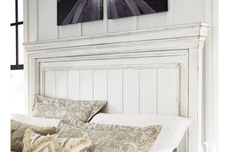 Kanwyn Whitewash California King Panel Bed with Storage Bench from Ashley - Luna Furniture