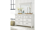 Kanwyn Whitewash Dresser and Mirror from Ashley - Luna Furniture