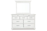 Kanwyn Whitewash Dresser and Mirror from Ashley - Luna Furniture