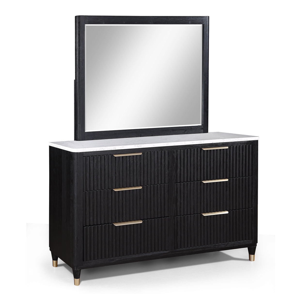 Kara Black Dresser Mirror (Mirror Only) from Crown Mark - Luna Furniture