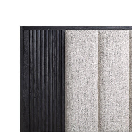 Kara Black Queen Panel Bed from Crown Mark - Luna Furniture