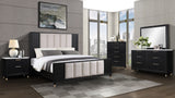 Kara Black Queen Panel Bed from Crown Mark - Luna Furniture